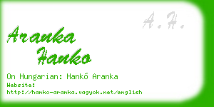 aranka hanko business card